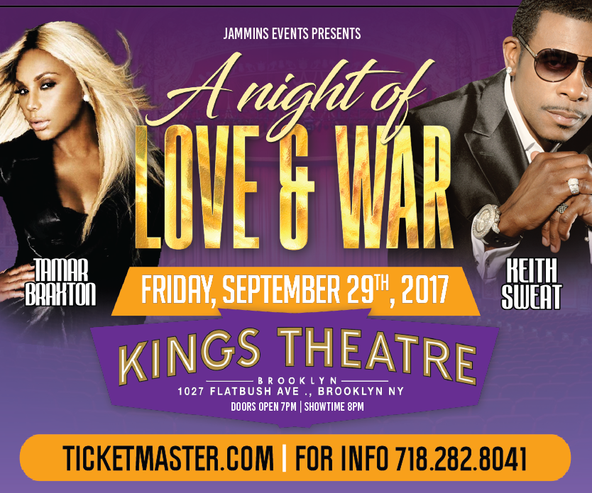 Win Tickets to “A Night of Love & War” with Keith Sweat & Tamar Braxton!