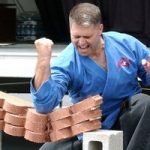 Martial arts ninja crushes 77 drinks cans with his elbow